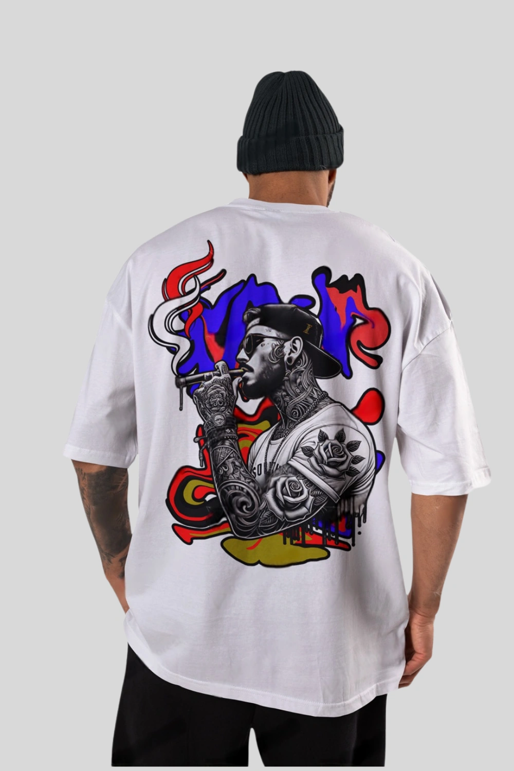 Front view of Street Art Oversized T-Shirt – Urban Ink Edition