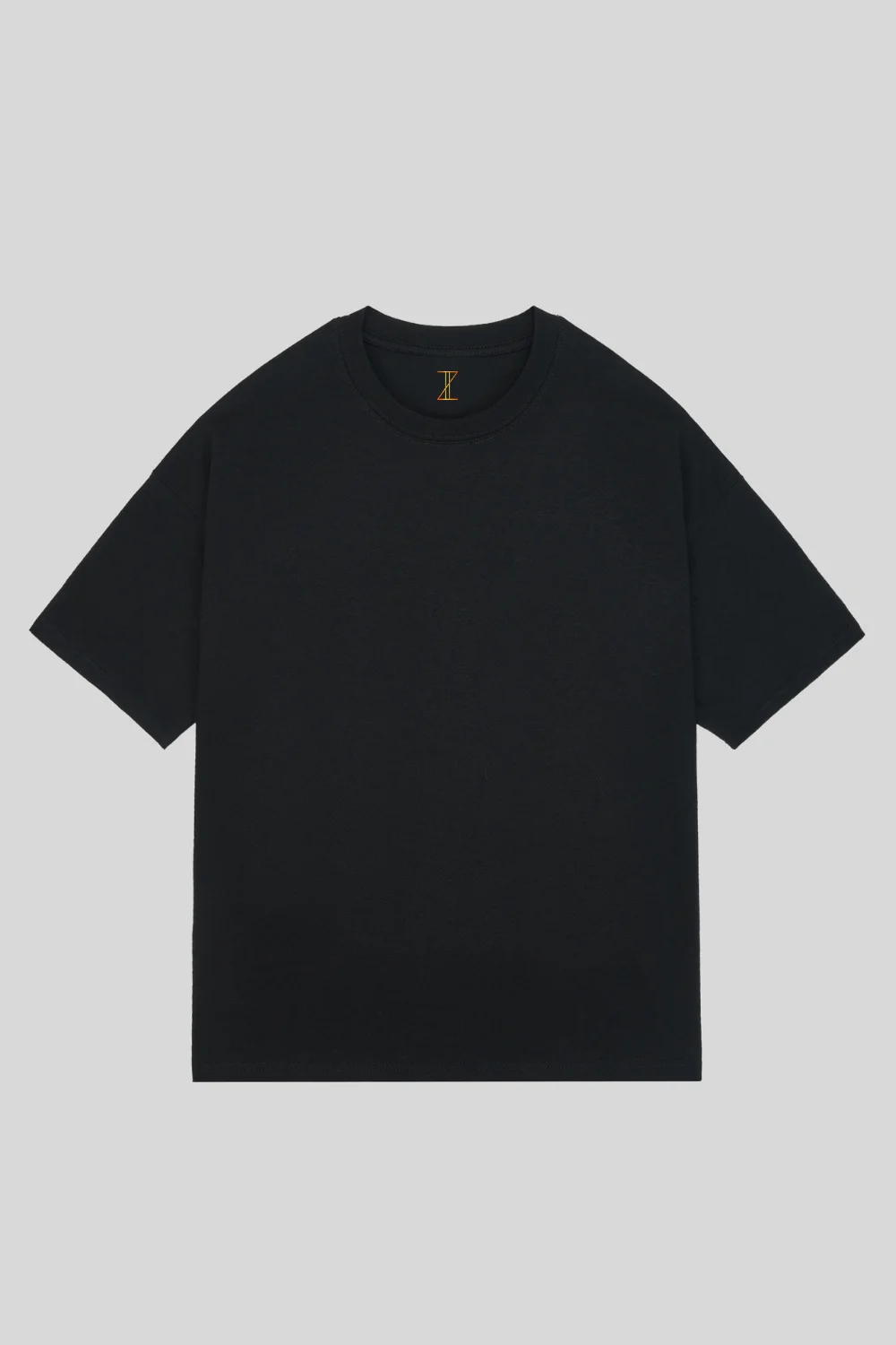 Front view of Men’s Black Oversized Drop Shoulder T-Shirt – 100% Cotton | Under ₹499 | Streetwear Fit
