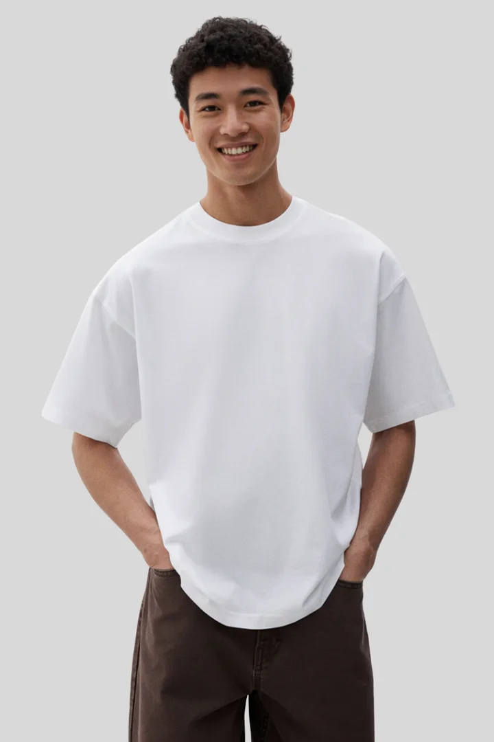 Front view of Oversized Drop Shoulder T-Shirt – 100% Cotton | Under ₹499 | Streetwear Fit