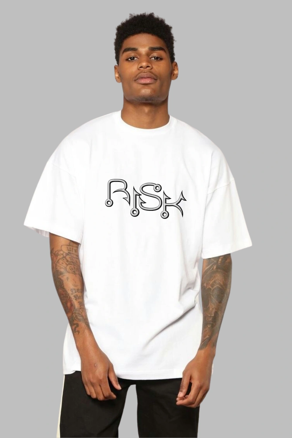 Hover view of RISK Elephant Graphic Oversized T-Shirt – Unisex