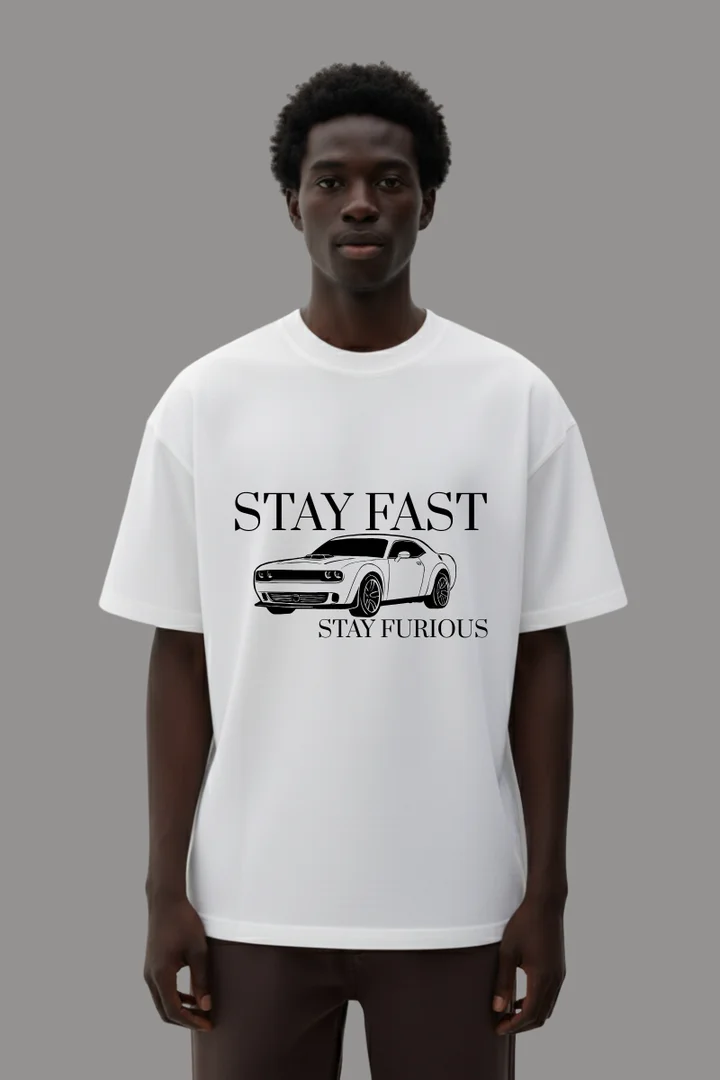 Front view of Dodge Challenger Line Art T-Shirt – Minimalist Automotive Streetwear