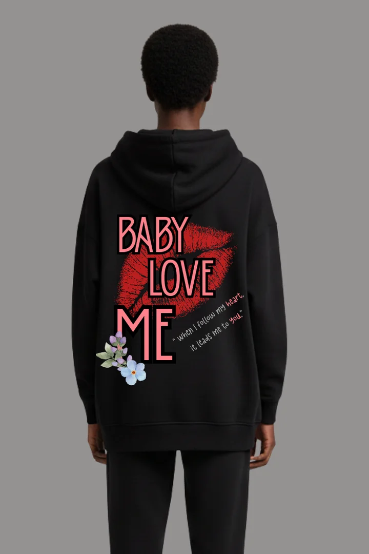 Front view of Eternal Line Art Romance Hoodie – Unisex Premium Pullover With Front Minimalist Artwork & Back Love Graphic