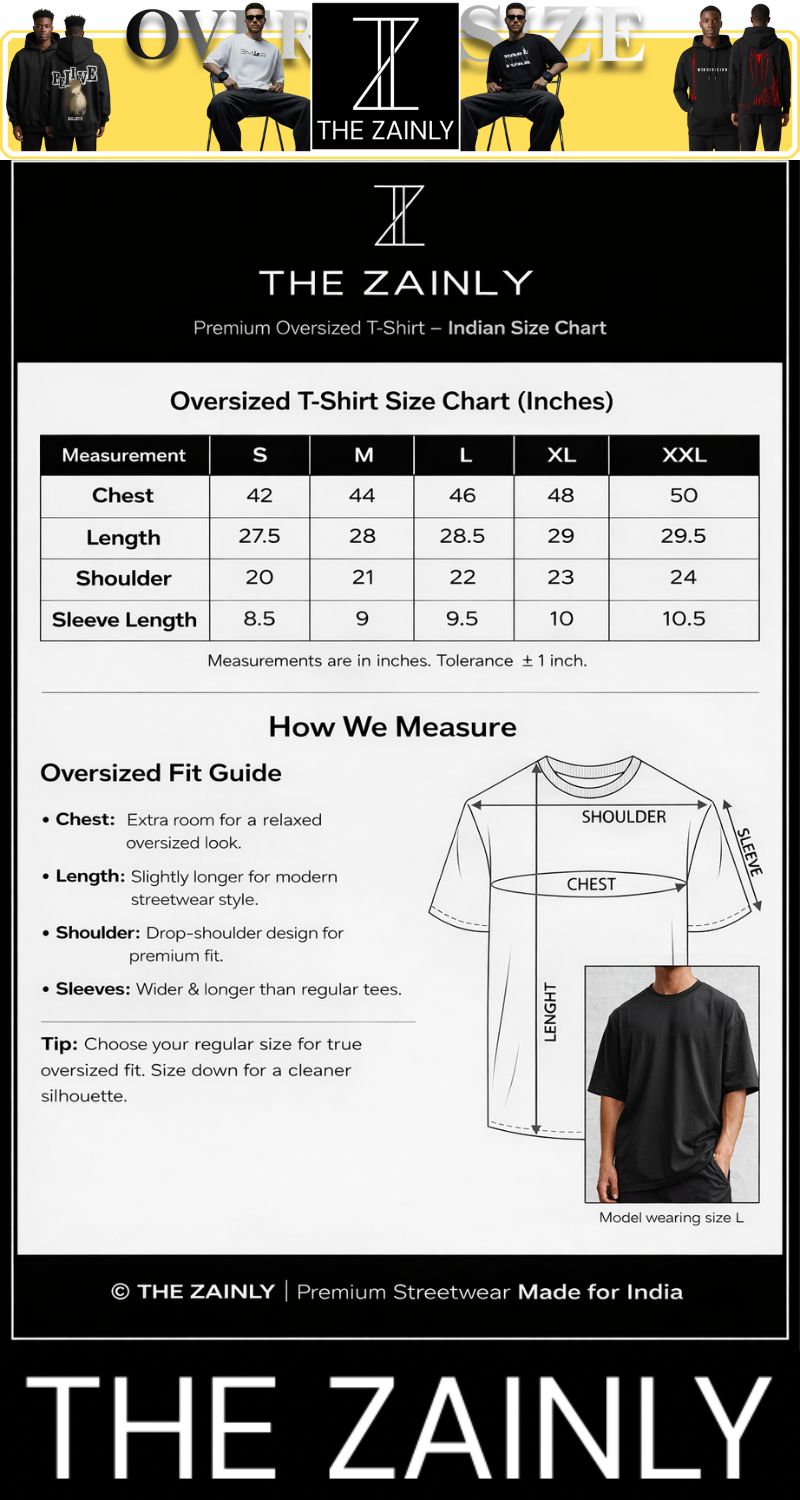 Size chart for Steak Night Fridays" Heavyweight Graphic Tee – 100% Cotton
