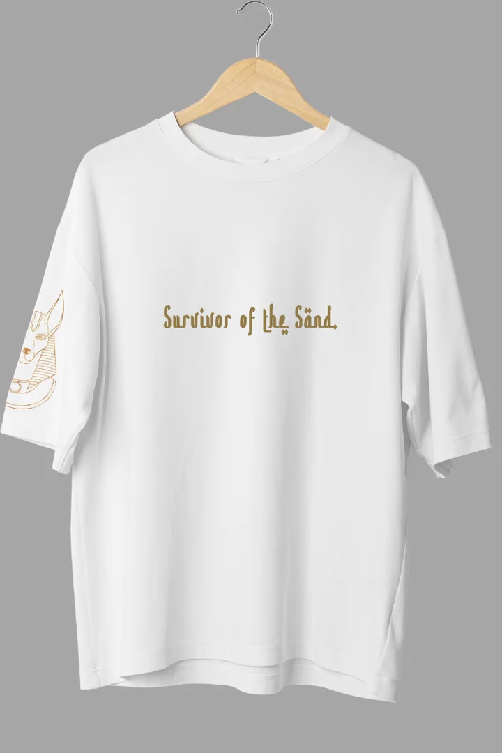 Raw Soul Oversized T-Shirt – Black Streetwear Graphic Tee with Desert Camel & Egyptian Hieroglyphics Raw Soul Oversized T-Shirt – Black Streetwear Graphic Tee with Desert Camel & Egyptian Hieroglyphics in White