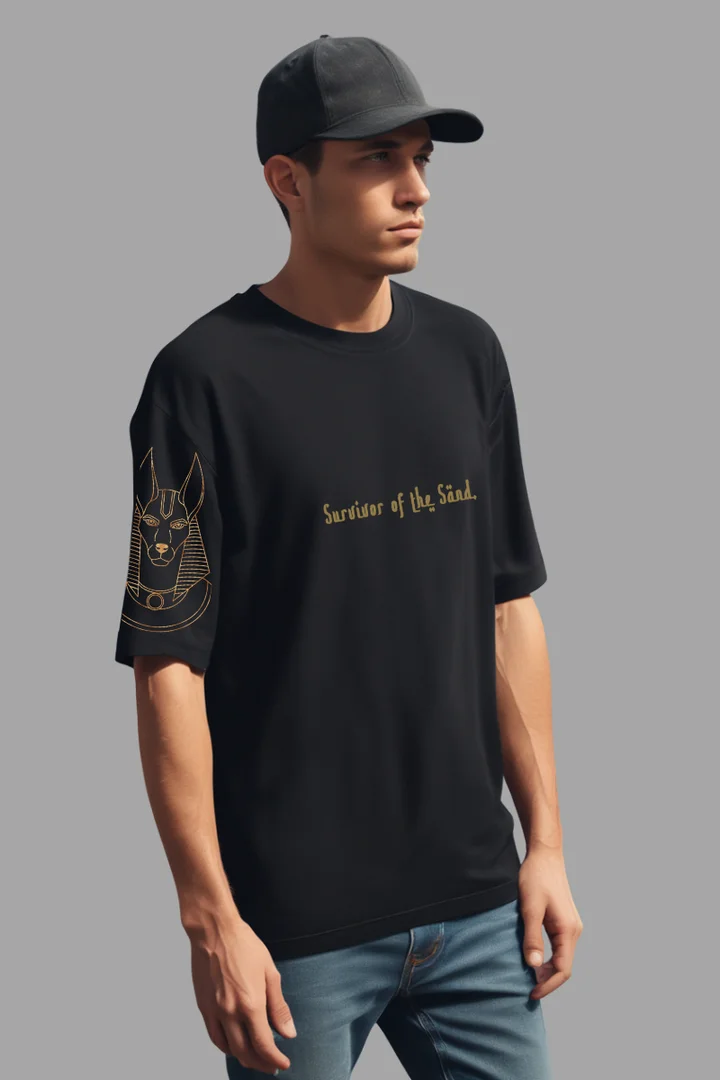 Raw Soul Oversized T-Shirt – Black Streetwear Graphic Tee with Desert Camel & Egyptian Hieroglyphics Raw Soul Oversized T-Shirt – Black Streetwear Graphic Tee with Desert Camel & Egyptian Hieroglyphics in black