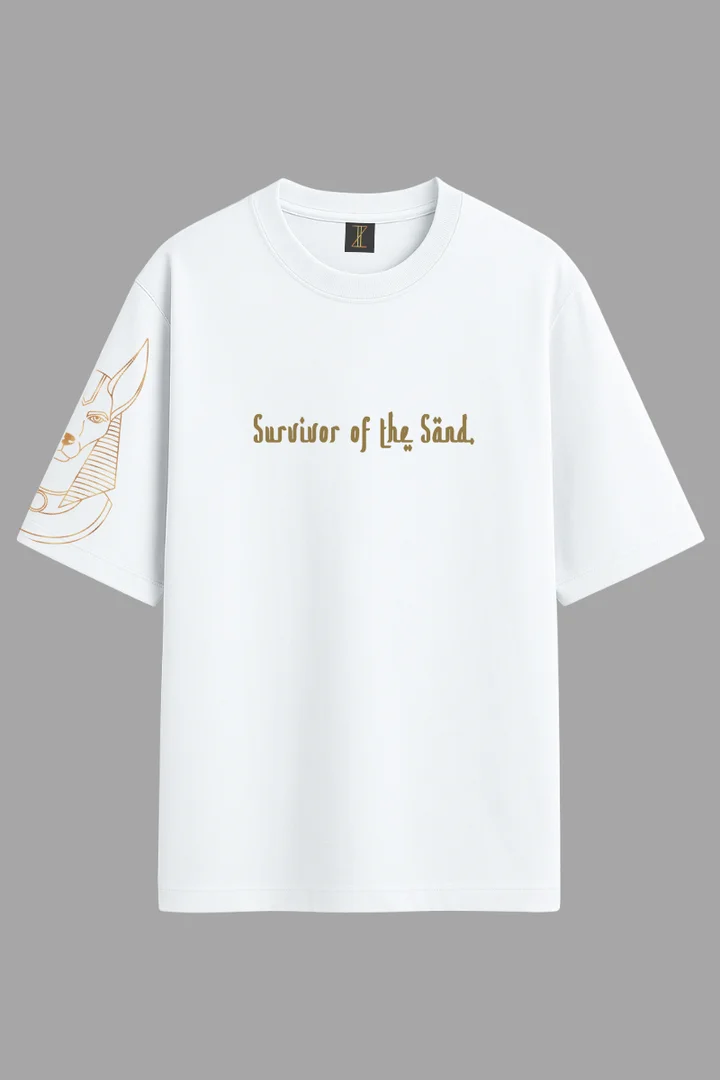 Raw Soul Oversized T-Shirt – Black Streetwear Graphic Tee with Desert Camel & Egyptian Hieroglyphics Raw Soul Oversized T-Shirt – Black Streetwear Graphic Tee with Desert Camel & Egyptian Hieroglyphics in White